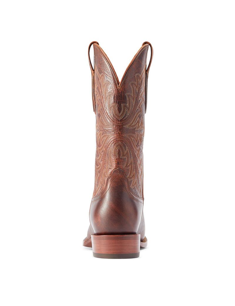 Ariat Bench Made Bassett Western Boot Saddle Brown Bison | JNQCXH-871