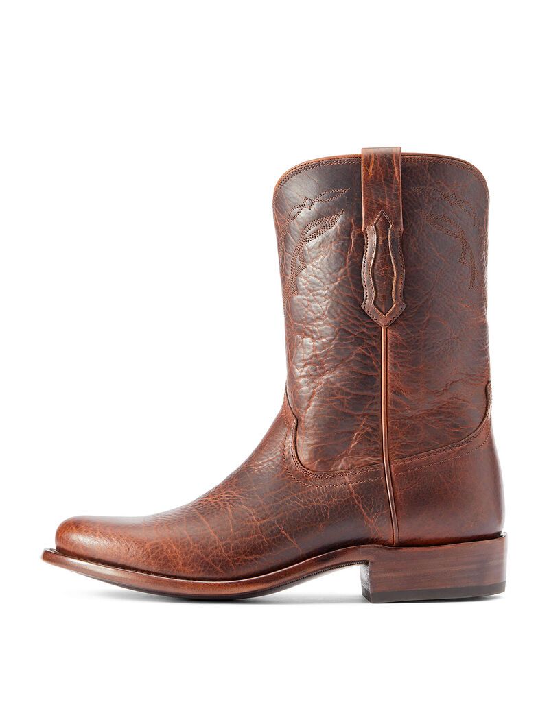 Ariat Bench Made Clanton Western Boot Saddle Brown Bison | JQNTGE-680