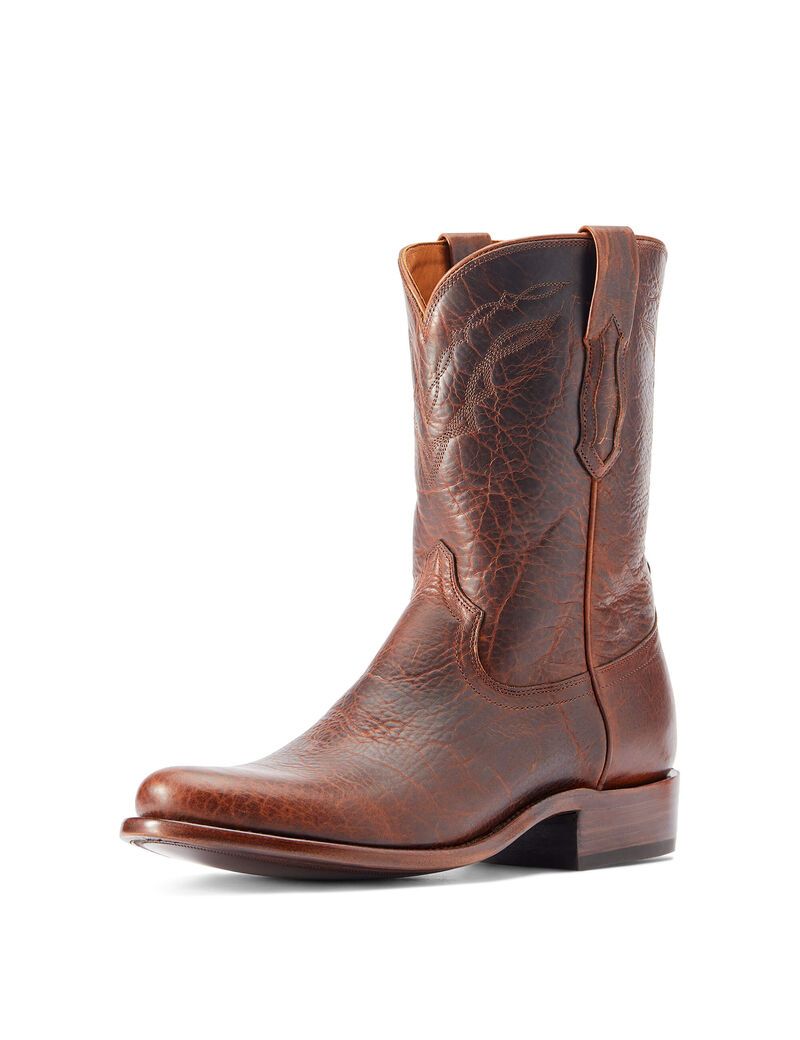 Ariat Bench Made Clanton Western Boot Saddle Brown Bison | JQNTGE-680