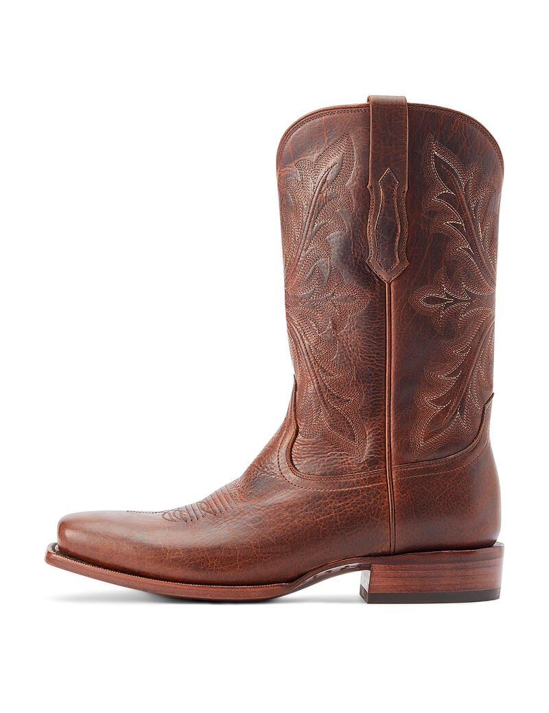 Ariat Bench Made Stilwell Western Boot Saddle Brown Bison | OIEPQF-135