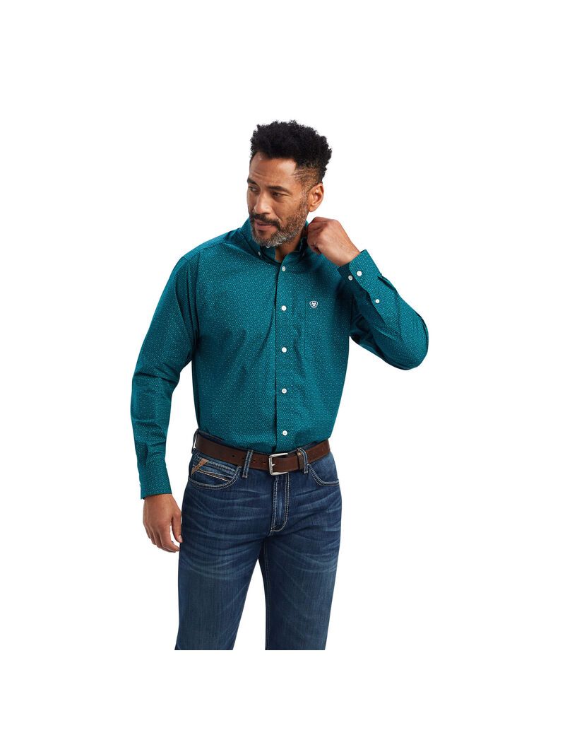 Ariat Benson Classic Fit Shirt Everglade | WUBYLG-680