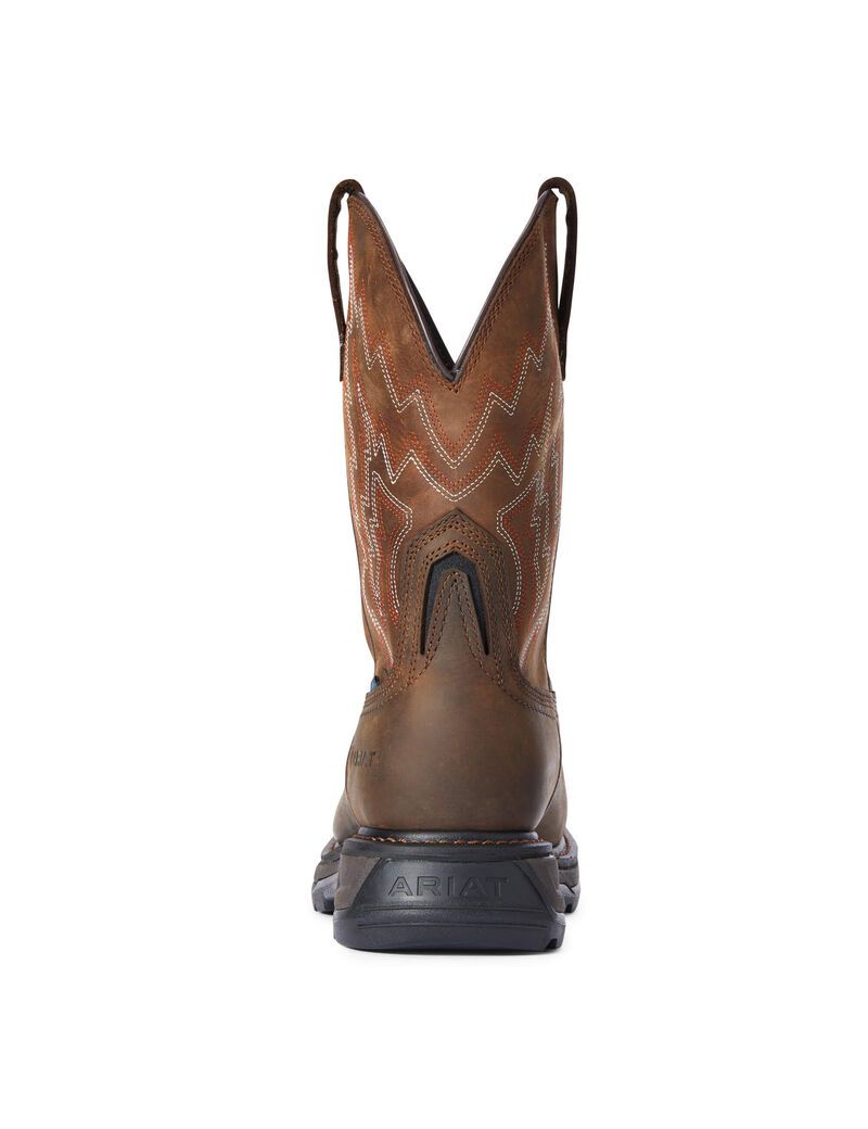 Ariat Big Rig Waterproof Composite Toe Work Boot Dark Brown | QZFGYP-917