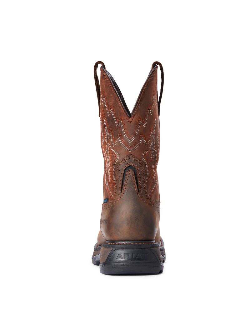 Ariat Big Rig Waterproof Work Boot Dark Brown | IKLMRA-692