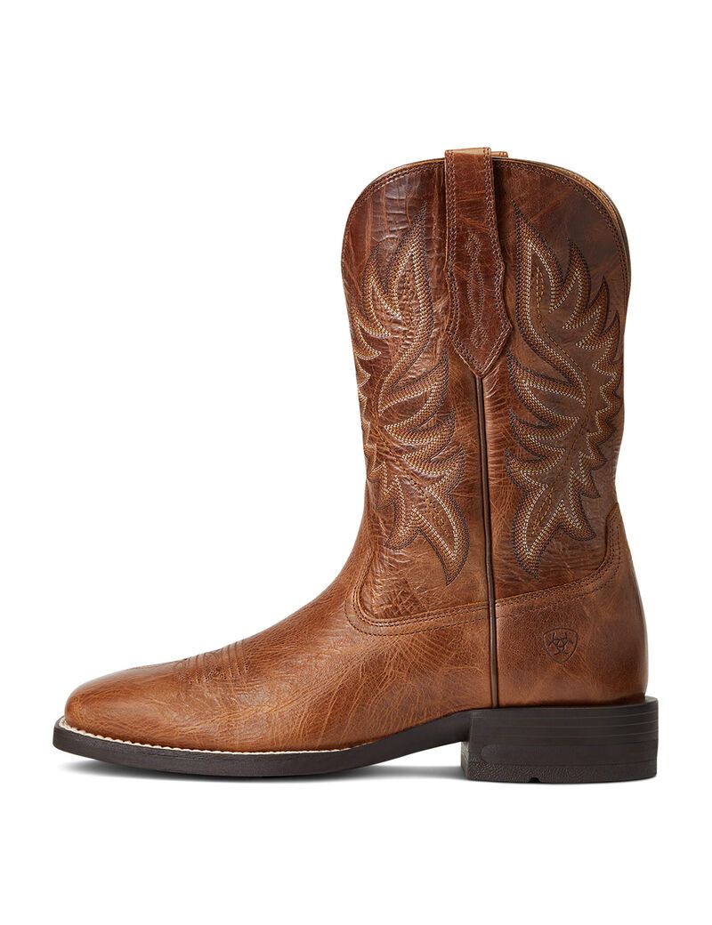 Ariat Brander Western Boot Dark Tan | PHZINC-648