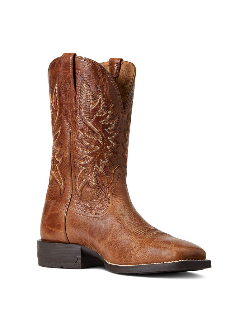 Ariat Brander Western Boot Dark Tan | PHZINC-648