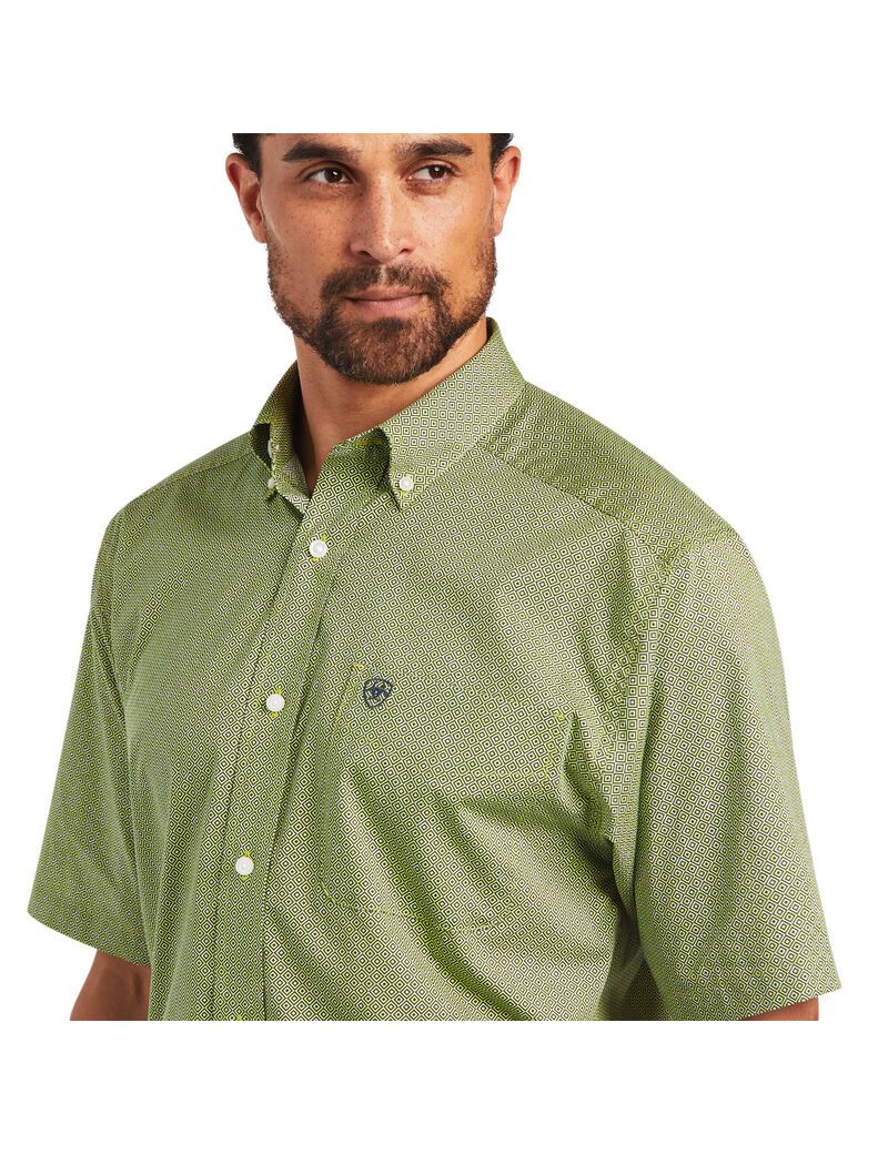 Ariat Branson Stretch Classic Fit Shirt Green Glow | LVXRZG-780