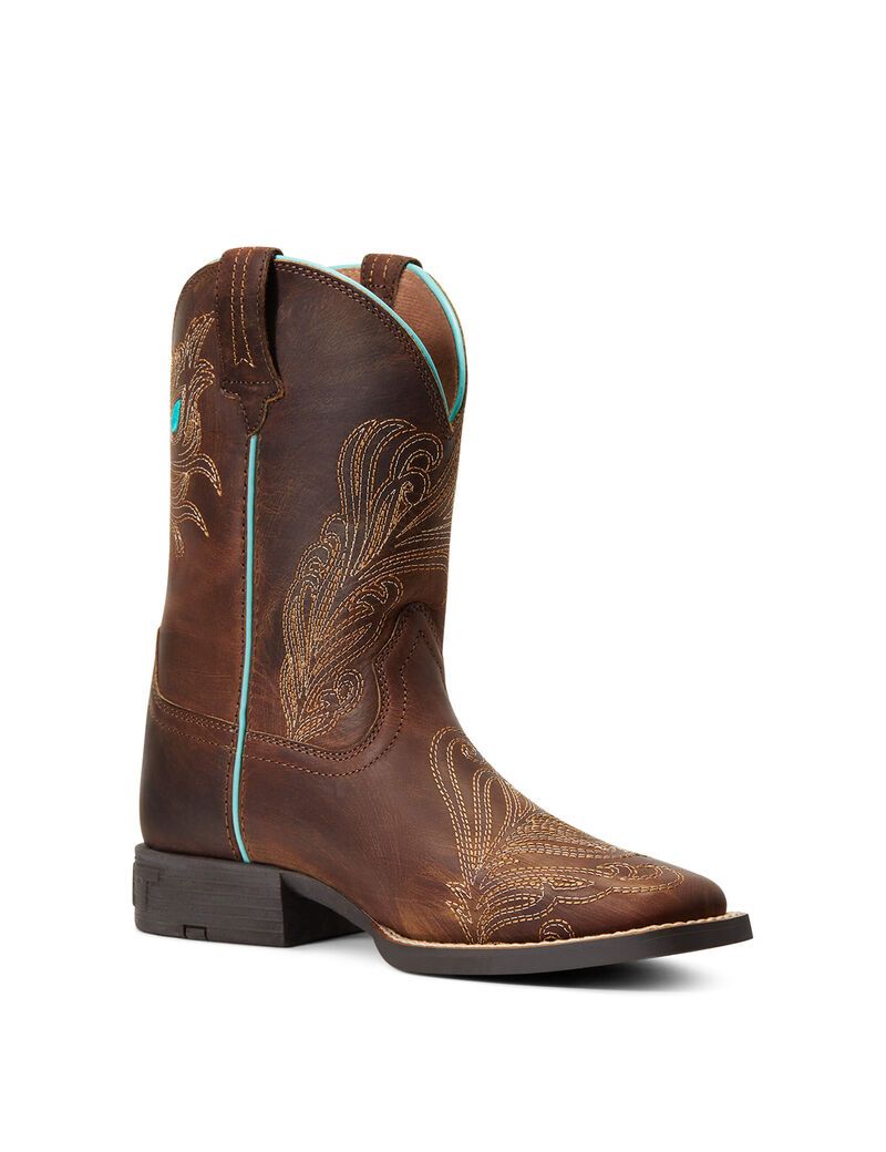 Ariat Bright Eyes II Western Boot Hat Box Brown | EIMXHQ-106