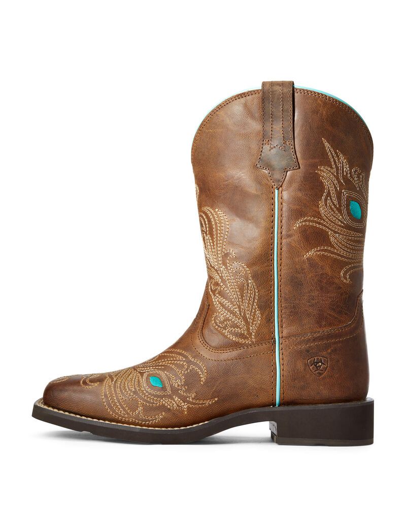 Ariat Bright Eyes II Western Boot Weathered Brown | YOBLUV-109