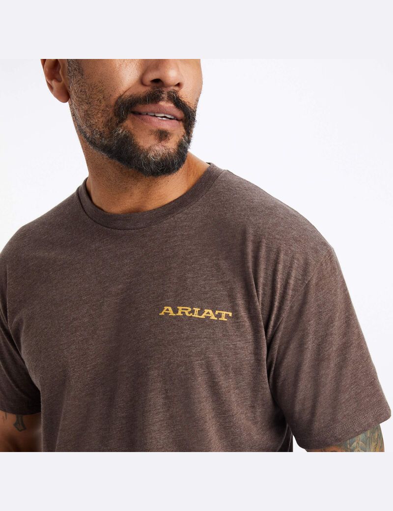 Ariat Bronc Buster T-Shirt Brown Heather | AZOPLB-917