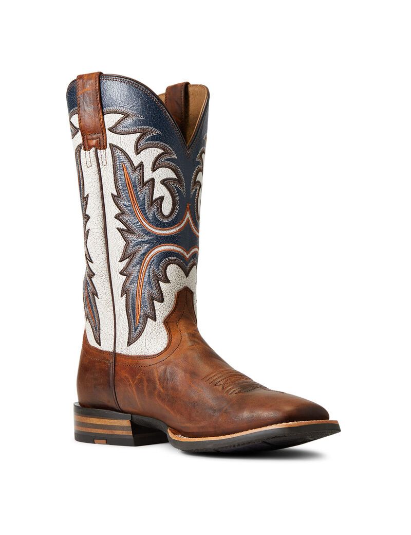 Ariat Brushrider Western Boot Penny Brown | VPUYNB-983