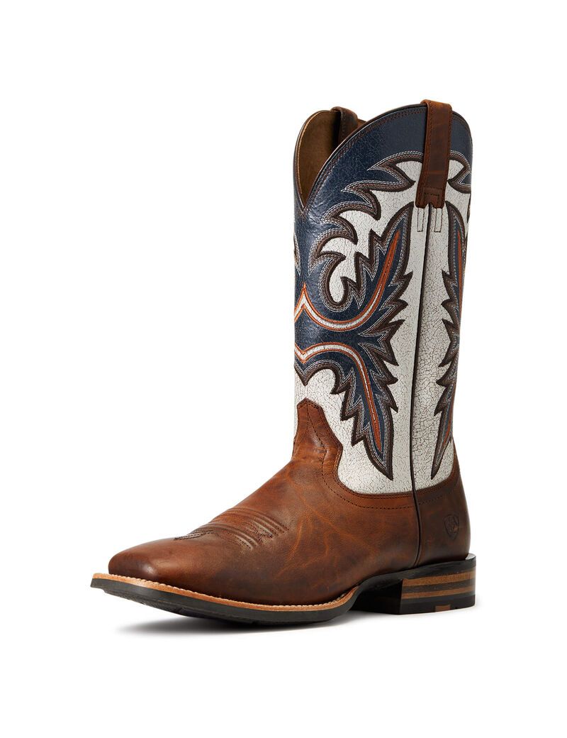 Ariat Brushrider Western Boot Penny Brown | VPUYNB-983