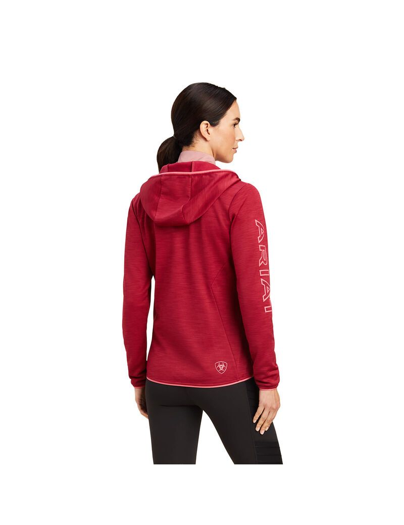 Ariat Byron Full Zip Hoodie Red Bud | CEXVPK-820