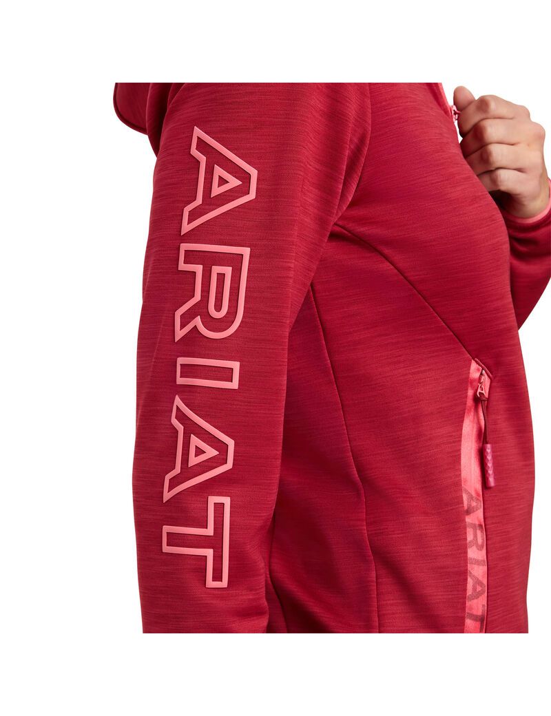 Ariat Byron Full Zip Hoodie Red Bud | CEXVPK-820