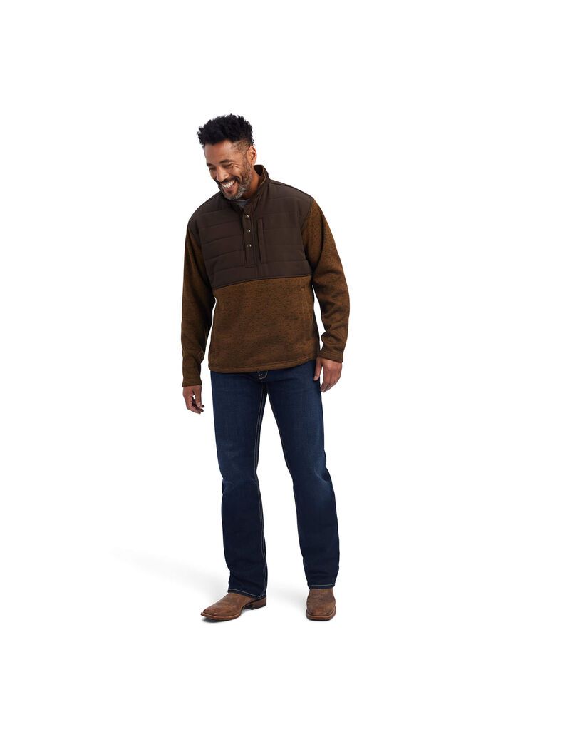 Ariat Caldwell Reinforced Snap Sweater Brindlewood | YJTKRQ-958