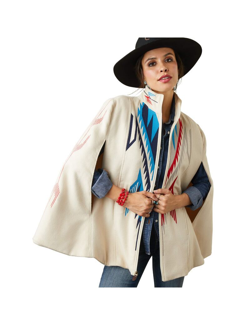 Ariat Cape Chimayo Coat Buttercream | QXGEKU-794