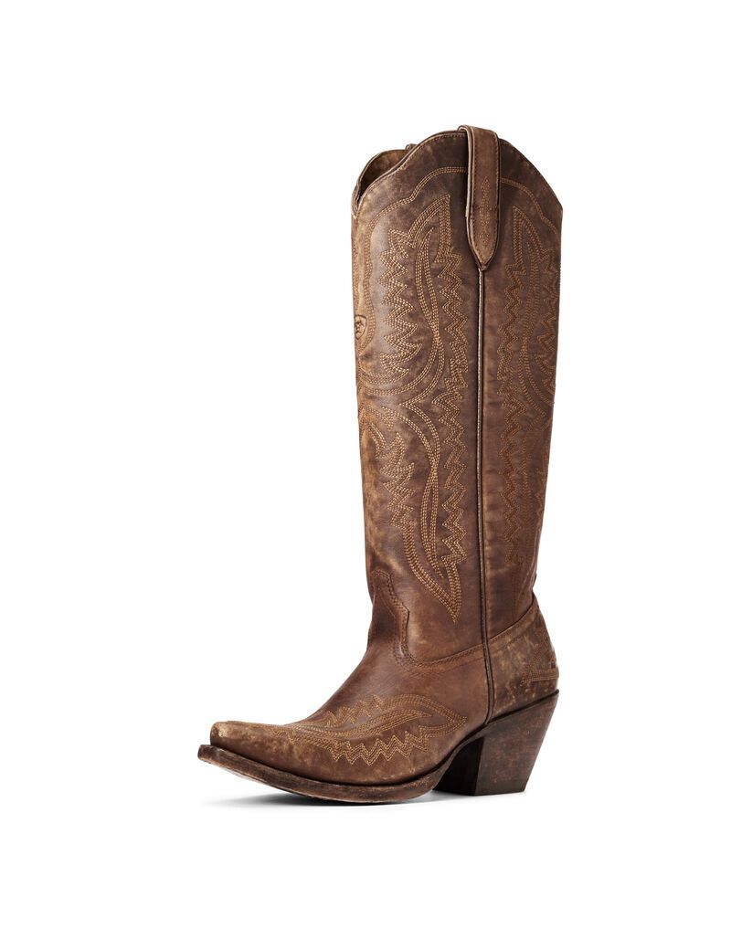 Ariat Casanova Western Boot Naturally Distressed Brown | QAZXCV-619