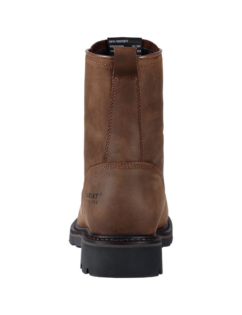 Ariat Cascade 8' Wide Square Toe Work Boot Alamo Brown | CAPYRL-836