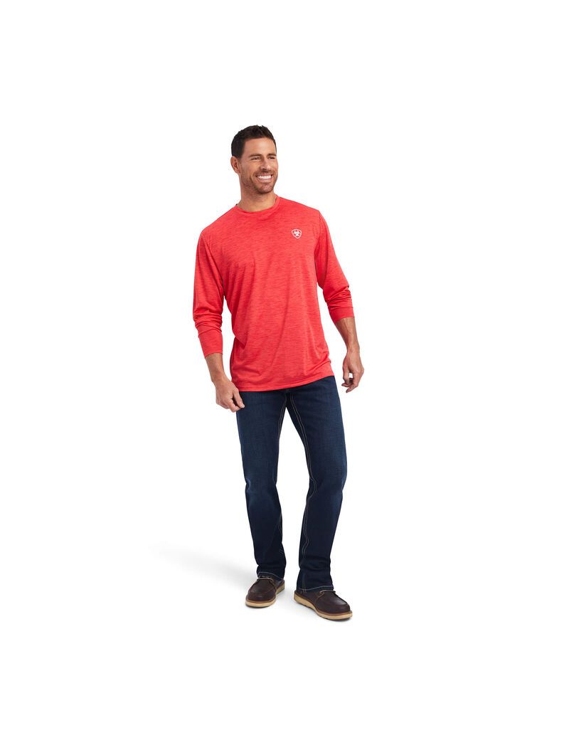 Ariat Charger 93 Liberty T-Shirt Tango Red | ERPMTA-642