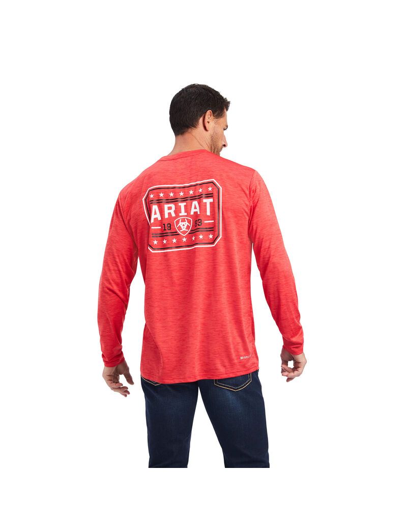 Ariat Charger 93 Liberty T-Shirt Tango Red | ERPMTA-642