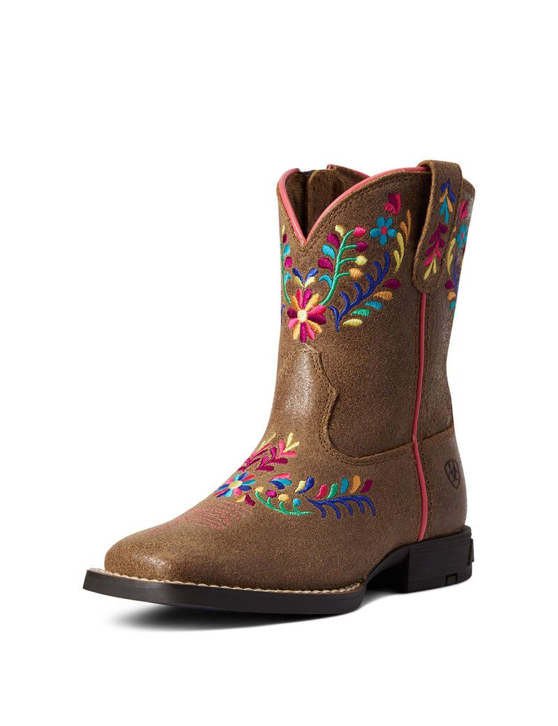 Ariat Child Wild Flower Western Boot Canyon Tan | NFLXET-306