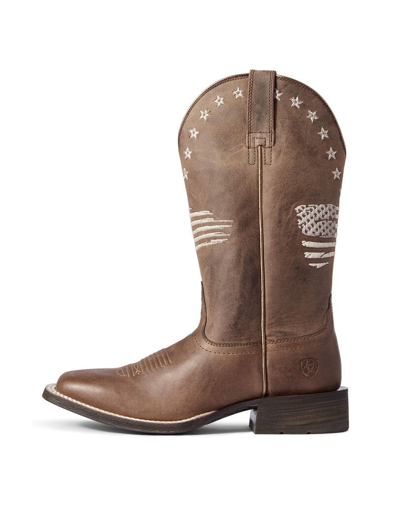 Ariat Circuit Patriot Western Boot Weathered Tan | JYVZUP-439