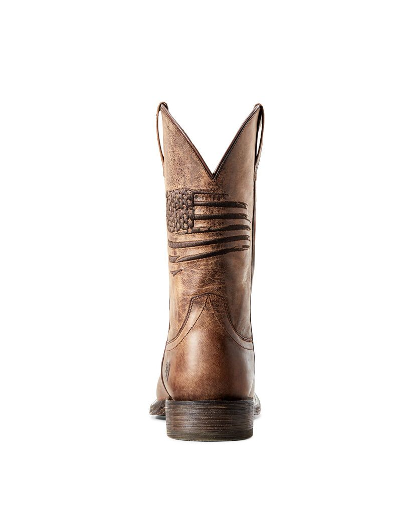 Ariat Circuit Patriot Western Boot Weathered Tan | LWMQYD-285