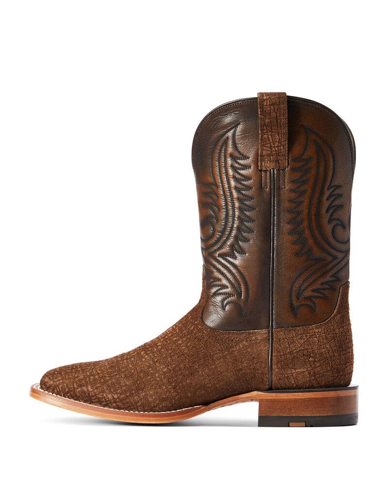 Ariat Circuit Paxton Western Boot Antique Tan Hippo Print | JBVRFO-638