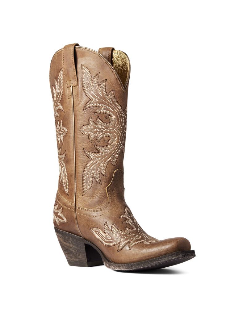 Ariat Circuit Rosewood Western Boot Natural Tan | KVXRJE-163