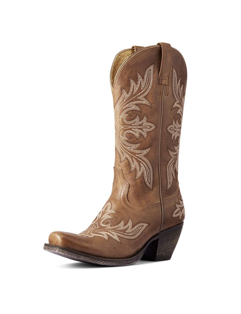 Ariat Circuit Rosewood Western Boot Natural Tan | KVXRJE-163