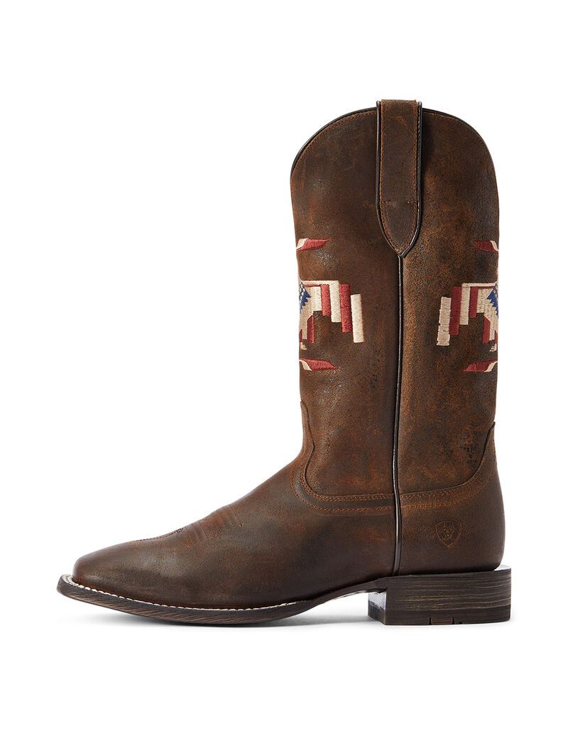 Ariat Circuit Thunderbird Chimayo Western Boot Saddle Up Brown | UPOHKB-148