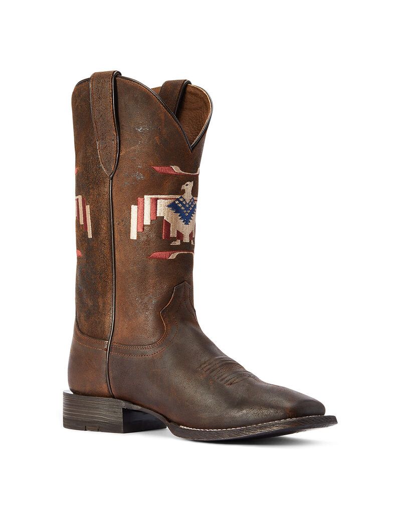 Ariat Circuit Thunderbird Chimayo Western Boot Saddle Up Brown | UPOHKB-148