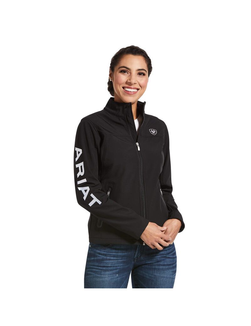 Ariat Classic Team USA/MEX Softshell Jacket Black | SCNOBV-029