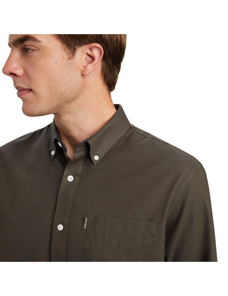 Ariat Clement Shirt Earth Heather | KAECYX-173