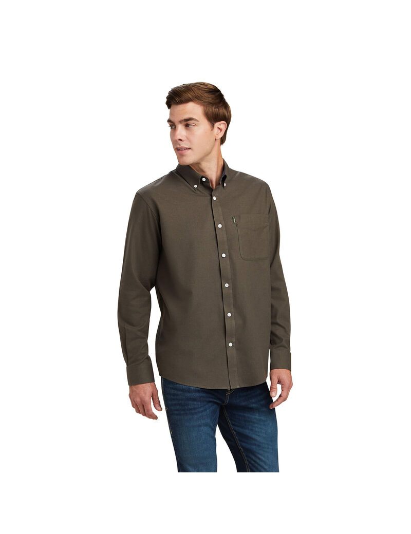 Ariat Clement Shirt Earth Heather | KAECYX-173