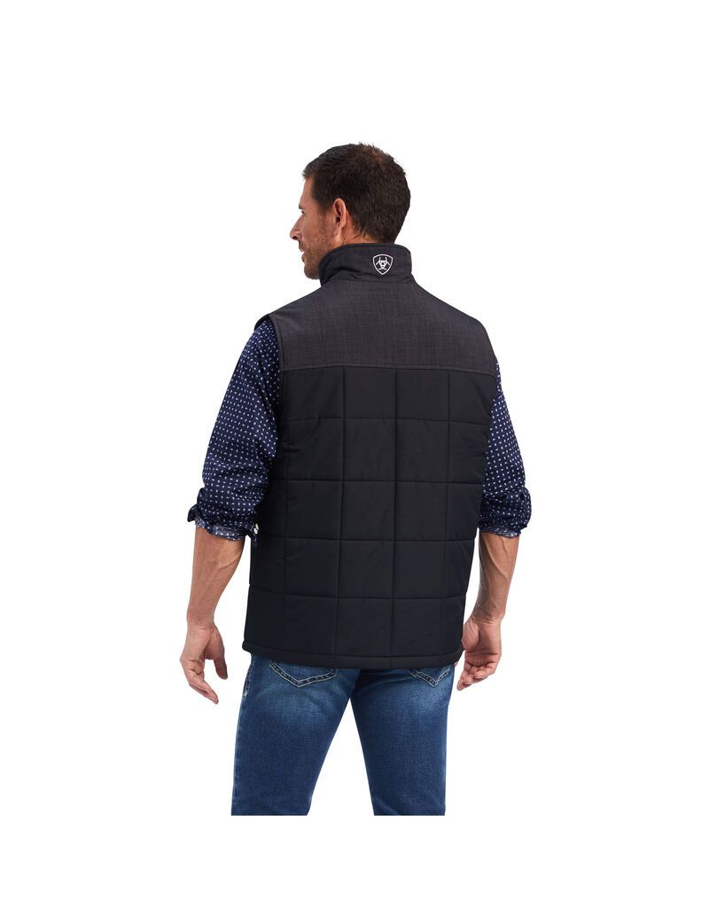 Ariat Crius Insulated Vest Black/Phantom Heather | VFHDBR-623