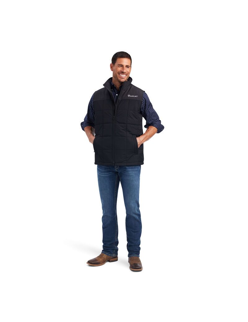 Ariat Crius Insulated Vest Black/Phantom Heather | VFHDBR-623