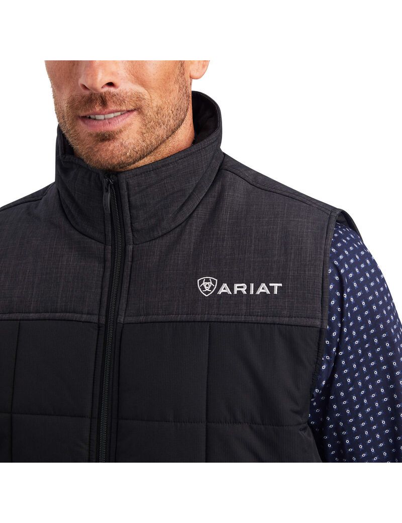 Ariat Crius Insulated Vest Black/Phantom Heather | VFHDBR-623