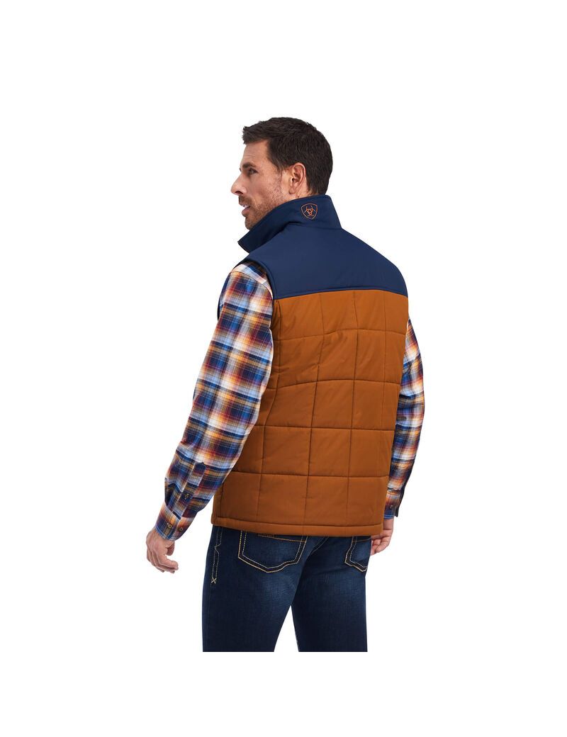 Ariat Crius Insulated Vest Chestnut/Navy | NMLYTK-387