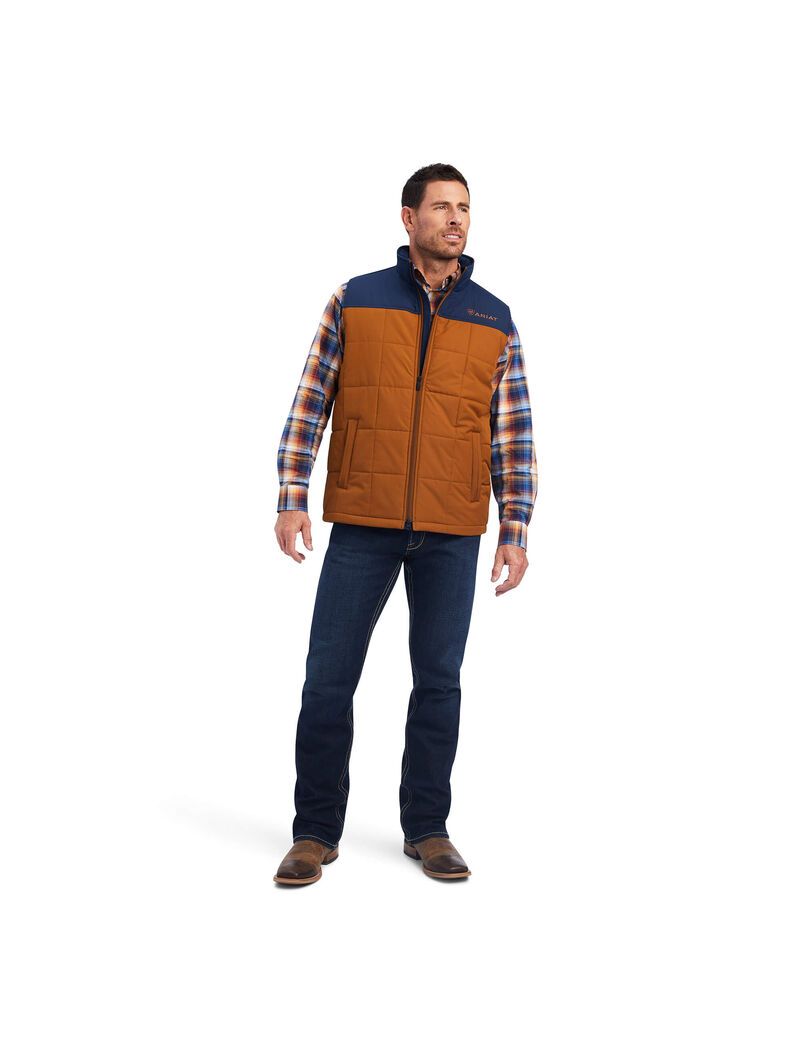 Ariat Crius Insulated Vest Chestnut/Navy | NMLYTK-387