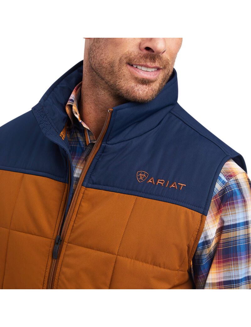 Ariat Crius Insulated Vest Chestnut/Navy | NMLYTK-387