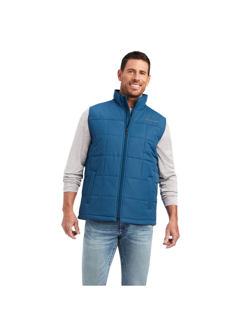 Ariat Crius Insulated Vest Majolica Blue | CSWXNH-038