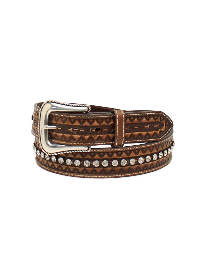 Ariat Crystal Stud Belt Brown | UAKWCN-694