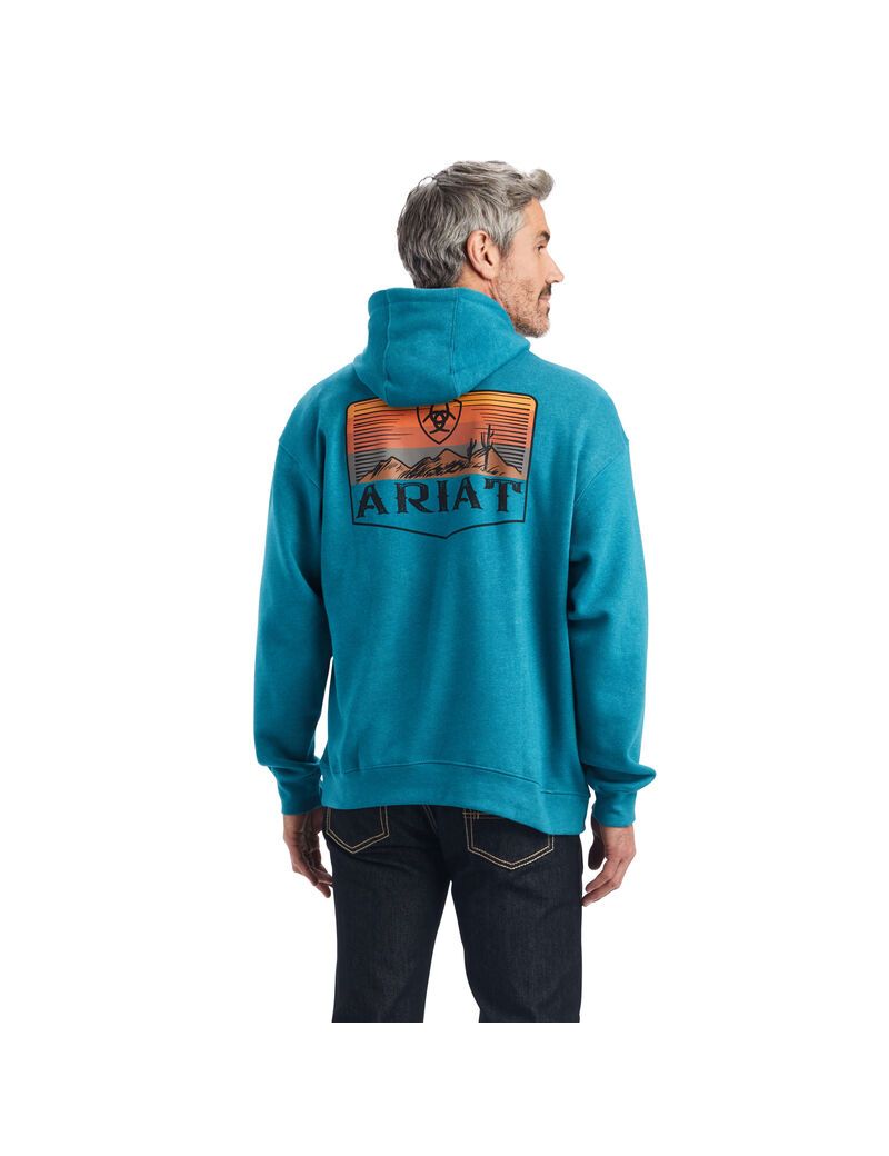 Ariat Desert Sun Sweatshirt Ocean Depths Heather | OXTEQP-485