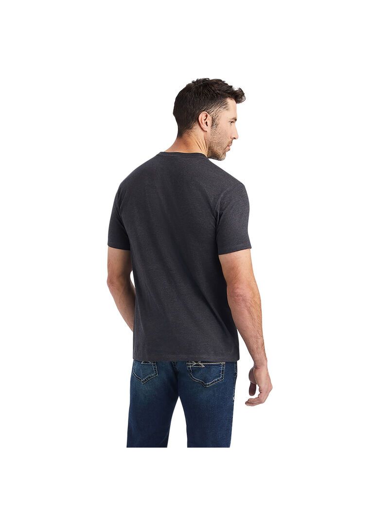 Ariat Diamond Shield T-Shirt Charcoal Heather | QATCUL-619