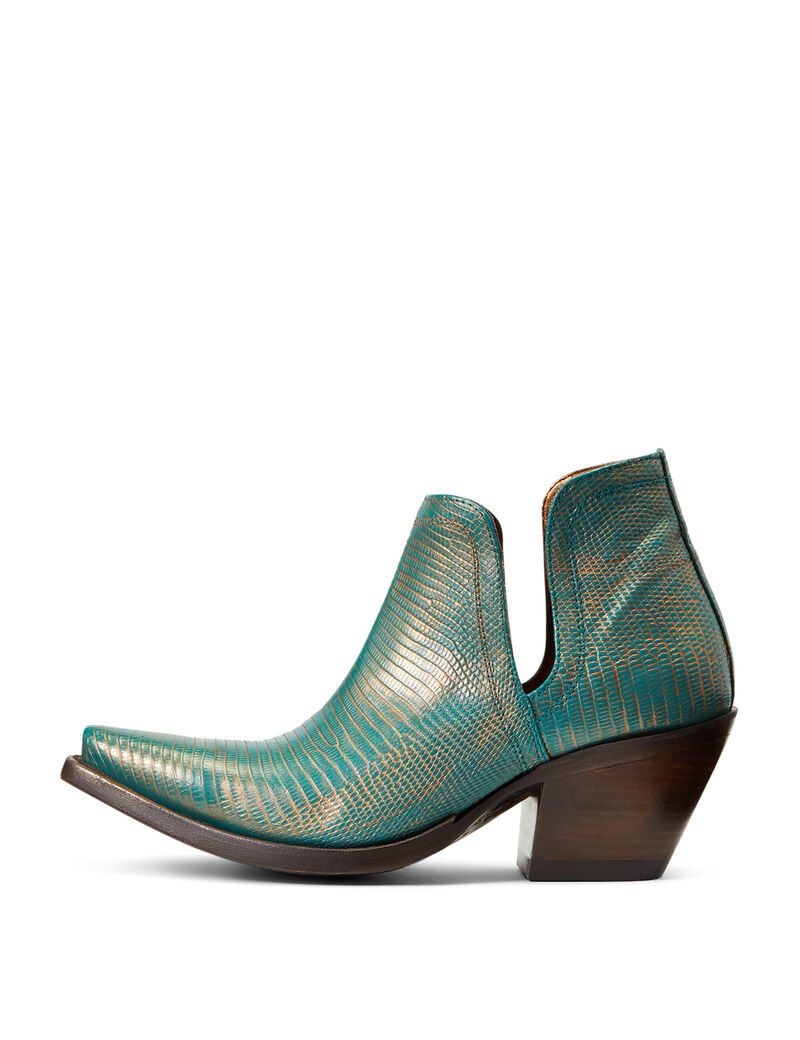 Ariat Dixon Lizard Western Boot Turquoise Metallic | CXVTLI-952