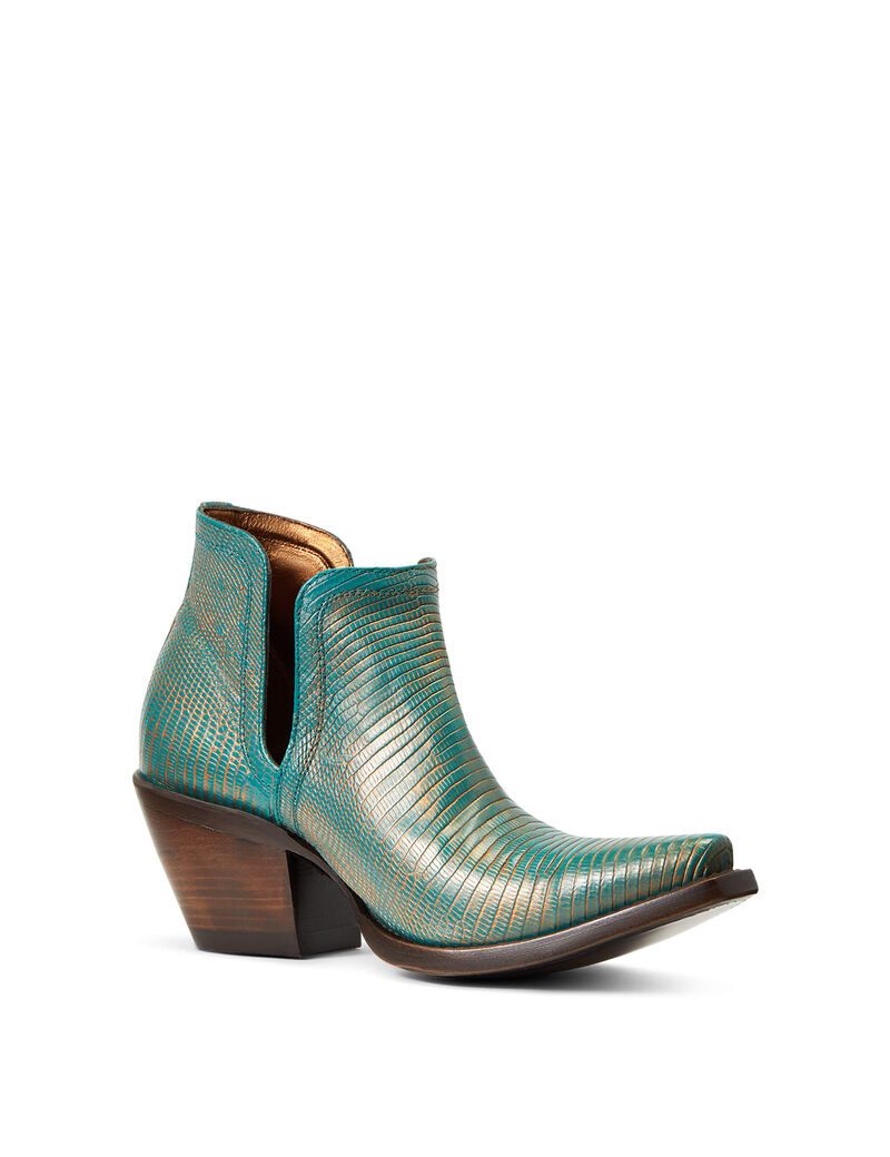 Ariat Dixon Lizard Western Boot Turquoise Metallic | CXVTLI-952