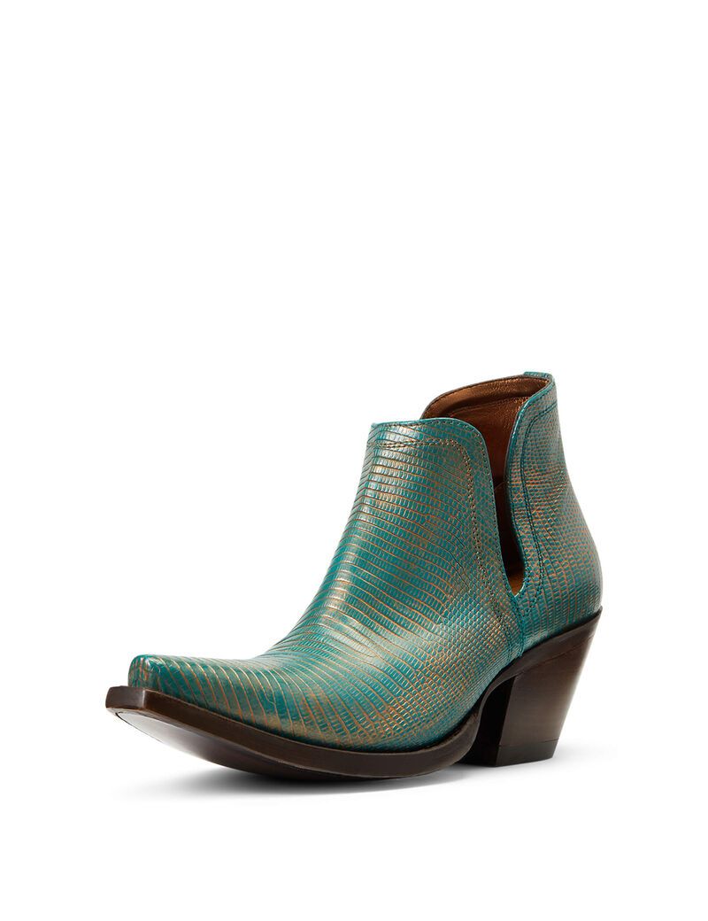 Ariat Dixon Lizard Western Boot Turquoise Metallic | CXVTLI-952