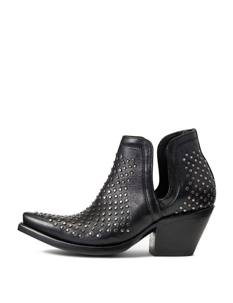 Ariat Dixon Studs Western Boot Brooklyn Black | QGZUTD-946