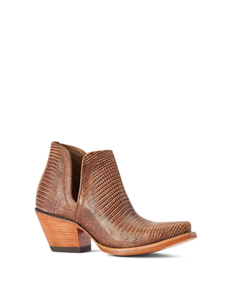 Ariat Dixon Western Boot Brown Lizard Print | TUKNEQ-293