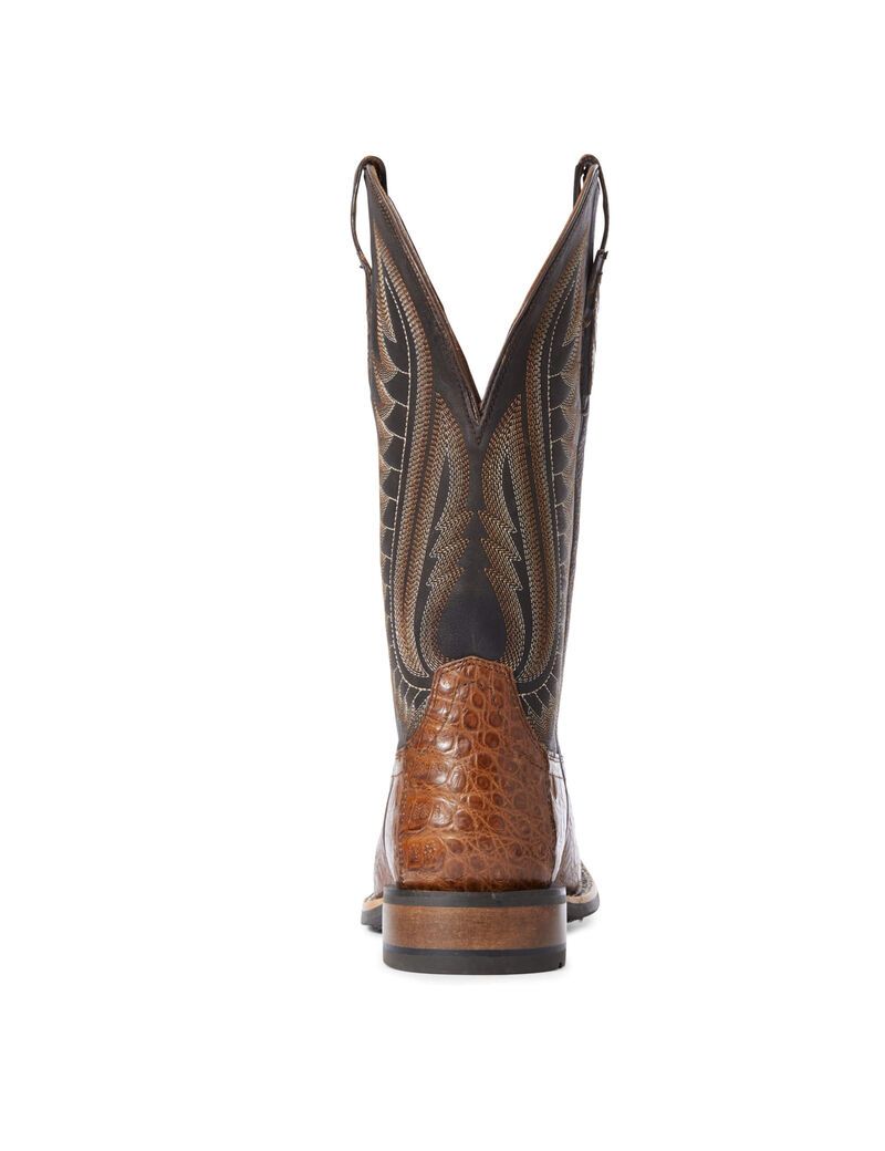 Ariat Double Down Western Boot Caramel Caiman Belly | AUWOXE-832